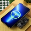 WEKOME WP-331 Vanguard Series - Power bank indukcyjny 10000 mAh Super Charging z wbudowanym kablem USB-C & Lightning PD 20W + QC 22.5W MagSafe (Czarny