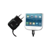 PURO Mini Travel Charger - Przenośna ładowarka sieciowa z kablem Micro USB (czarny)