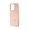 Guess Croco Triangle Metal Logo - Etui iPhone 15 Pro (różowy)