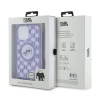 Karl Lagerfeld IML Crossbody Monogram Karl & Choupette Head MagSafe - Etui iPhone 15 Pro Max (fioletowy)