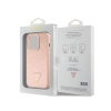 Guess Croco Triangle Metal Logo - Etui iPhone 15 Pro (różowy)