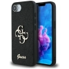 Guess Fixed Glitter Big 4G - Etui do iPhone 16e (czarny)