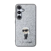 Karl Lagerfeld Fixed Glitter Ikonik Logo Metal Pin - Etui Samsung Galaxy S24 (srebrny)