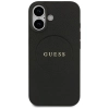 Guess Grained Ring MagSafe - Etui iPhone 17 (czarny)