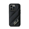 Karl Lagerfeld Diagonal Quilted Script - Etui iPhone 14 Pro (czarny)