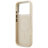 Guess Peony Hot Stamp Script MagSafe - Etui iPhone 17 Pro (beżowy)