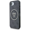 Guess IML Metal Glitter 4G Circle Triangle MagSafe - Etui do iPhone 16e (czarny)