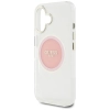 Guess IML Metal Colored Circle Classic Logo MagSafe - Etui do iPhone 16 (różowy)