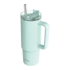 Quokka Stream - Kubek termiczny ze stali nierdzewnej 950 ml ze słomką (Turquoise)