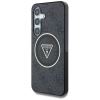 Guess 4G Glitter Triangle Buttons MagSafe - Etui do Samsung Galaxy S25+ (czarny)