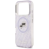 Karl Lagerfeld IML Glitter Karl & Choupette Heads Logo MagSafe - Etui iPhone 17 Pro (fioletowy)
