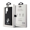 Karl Lagerfeld Saffiano Karl & Choupette Metal Pin - Etui Samsung Galaxy S24 Ultra (czarny)