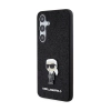 Karl Lagerfeld Fixed Glitter Ikonik Logo Metal Pin - Etui Samsung Galaxy S24 (czarny)