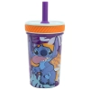Disney Stitch - Nieprzewracalny kubek Dropsafe z silikonową słomką z kolekcji Aloha 370 ml
