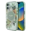 Guess IML Flower & Tonal Circle MagSafe - Etui iPhone 16 (zielony)