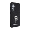 Karl Lagerfeld Fixed Glitter Ikonik Logo Metal Pin - Etui Samsung Galaxy S24 (czarny)