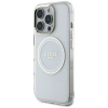 Guess IML Metal Colored Circle Classic Logo MagSafe - Etui do iPhone 16 Pro (biały)