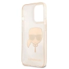 Karl Lagerfeld Karl's Head Glitter - Etui iPhone 13 Pro (złoty)