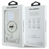 Karl Lagerfeld Liquid Glitter Choupette Head MagSafe - Etui iPhone 16 Pro Max (przezroczysty)