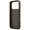 Guess Leather 4G Triangle Strass MagSafe - Etui iPhone 17 Pro (brązowy)