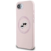 Karl Lagerfeld Silicone Karl & Choupette Heads MagSafe - Etui do iPhone 16e (różowy)