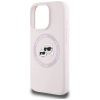 Karl Lagerfeld Silicone Double Heads And Circle MagSafe - Etui do iPhone 16 Pro (różowy)