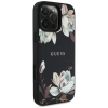 Guess Grained Printed Flower Pattern MagSafe - Etui do iPhone 16 Pro Max (czarny)