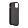 Guess 4G Collection Leather Metal Logo MagSafe - Etui iPhone 15 Plus / 14 Plus (brązowy)