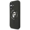 Karl Lagerfeld Silicone Karl & Choupette Ring MagSafe - Etui iPhone 17 (czarny)