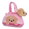 Fancy Pal - Pluszowa maskotka Piesek Labrador PeekaBoo w różowej torbie 20 cm Eco-Friendly