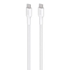 PURO Fabric - Kabel w oplocie heavy duty USB-C do USB-C 1,2m (biały)