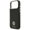 Guess Grained Strass Logo MagSafe - Etui iPhone 17 Pro Max (czarny)