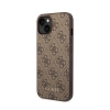 Guess 4G Metal Gold Logo - Etui iPhone 15 Plus (brązowy)