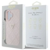 Guess Hot Stamp 4G Pattern Triangle Metal Logo - Etui do iPhone 16 (różowy)