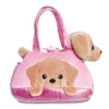 Fancy Pal - Pluszowa maskotka Piesek Labrador PeekaBoo w różowej torbie 20 cm Eco-Friendly