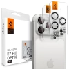Spigen Optik Pro GLAS.TR EZ Fit Camera Protector 2-Pack - Szkło ochronne na obiektyw do iPhone 16 Pro / 16 Pro Max / 17 Pro / 17 Pro Max (2 szt) (Silv