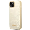Guess Croco Collection - Etui iPhone 14 Plus (złoty)