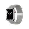 Crong Wave Band - Pleciony pasek do Apple Watch 38/40/41 mm (jasny szary)