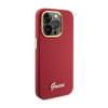 Guess Silicone Script Metal Logo & Frame - Etui iPhone 15 Pro (magenta)