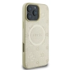 Guess Saffiano Peony Classic Logo MagSafe - Etui iPhone 16 Pro (złoty)