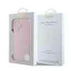 Guess Grained Ring MagSafe - Etui iPhone 16 Plus (różowy)