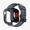Spigen Rugged Armor Pro - Pasek z obudową do Apple Watch 4/5/6/7/8/9/SE 44/45 mm (Dark Grey)