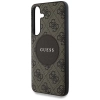 Guess 4G Round Patch Classic Logo MagSafe - Etui do Samsung Galaxy S25+ (brązowy)