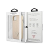 Guess Saffiano Triangle Logo Case - Etui iPhone 13 mini (beżowy)
