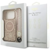Guess IML Flowers Electro Pearl Strap MagSafe - Etui iPhone 17 Pro (różowy)