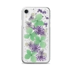 PURO Glam Hippie Chic Cover - Etui iPhone XR (prawdziwe płatki kwiatów zielone)