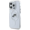 Karl Lagerfeld IML Metal Karl & Choupette Head MagSafe - Etui iPhone 15 Pro Max (biały)