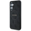 Guess Leather 4G Colored Ring Classic Logo MagSafe - Etui do Samsung Galaxy S25 (czarny)