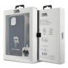 Karl Lagerfeld Crossbody Saffiano Monogram Ikonik Metal Pin - Etui iPhone 15 (czarny)