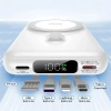 WEKOME WP-12 Tint Series - Power bank indukcyjny 10000 mAh MagSafe z wbudowanym kablem USB-C / Lightning / Micro USB / USB-A (Biały)